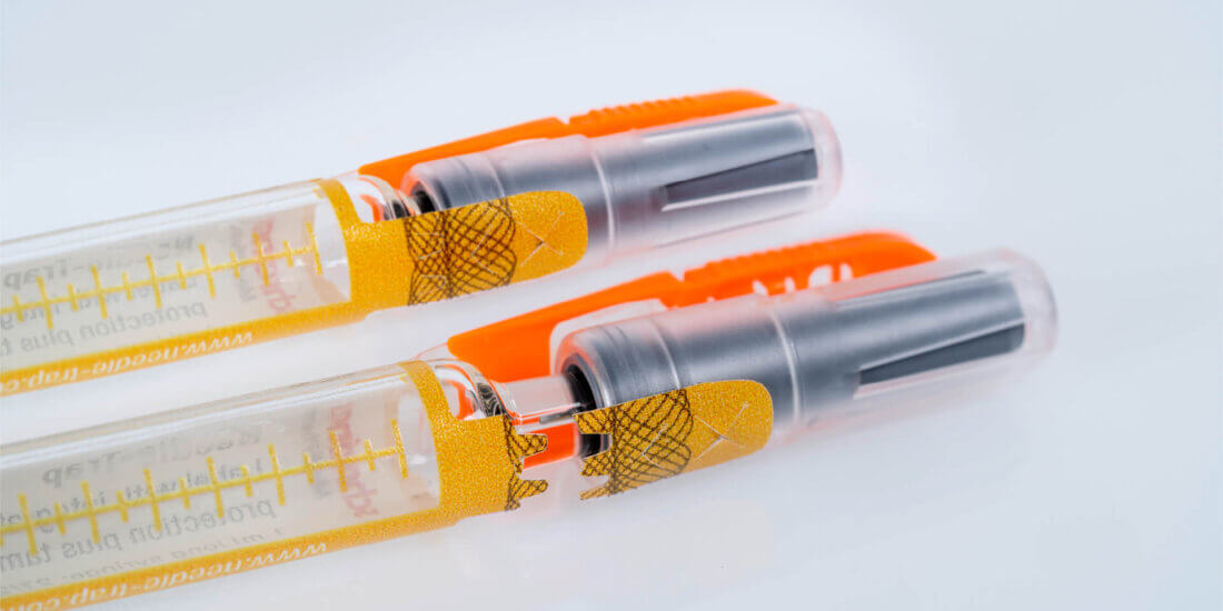 A Double Dose of Safety: Needle Protection System plus First-Opening Indication