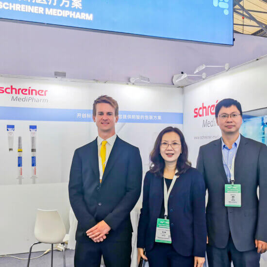 Schreiner MediPharm ist in China regelmäßig auf Messen und Kongressen vertreten, um seine Lösungen zu präsentieren und sich mit Kunden, Partnern und Interessenten auszutauschen.