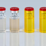 The semi-transparent yellow blinding label prevents verum and placebo from being distinguished in the clinical trial.