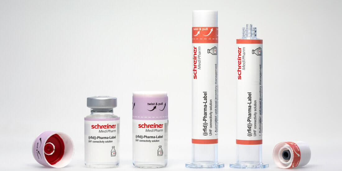 Versatile uses: Schreiner MediPharm’s RFID labels ensure reliable marking and traceability for a variety of medicine containers.