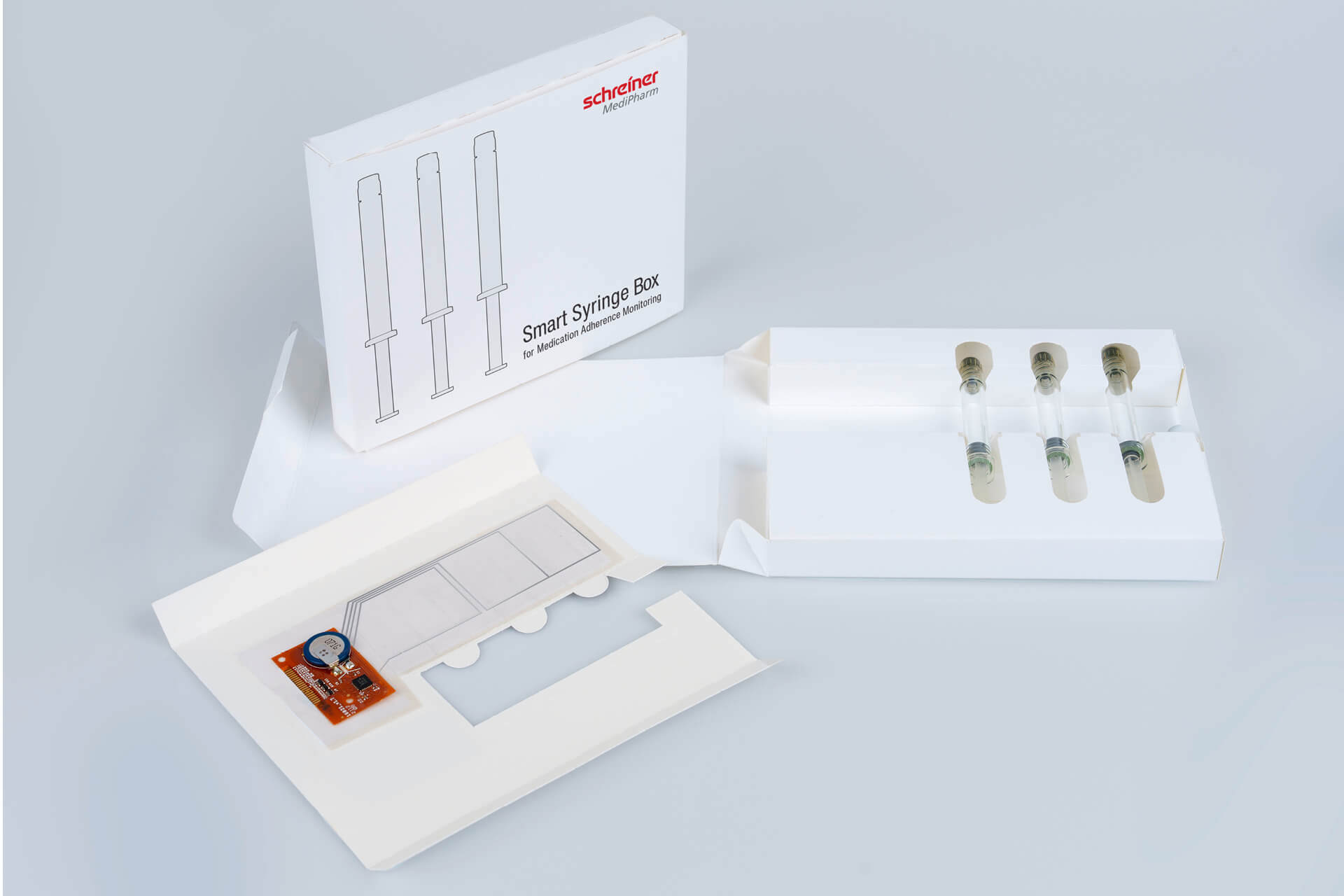 The Smart Syringe Box automatically logs the time and compartment as soon as a syringe is removed from it.